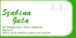 szabina gula business card